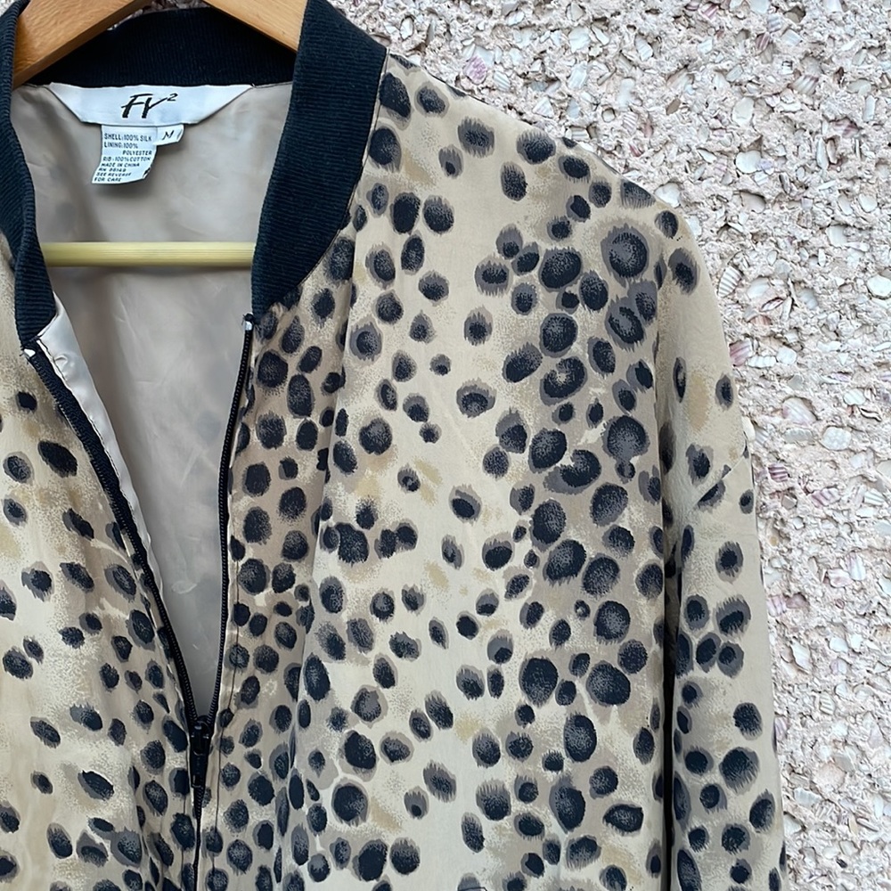 Leopard Or Cheetah Print Bomber Style Jacket - image 1